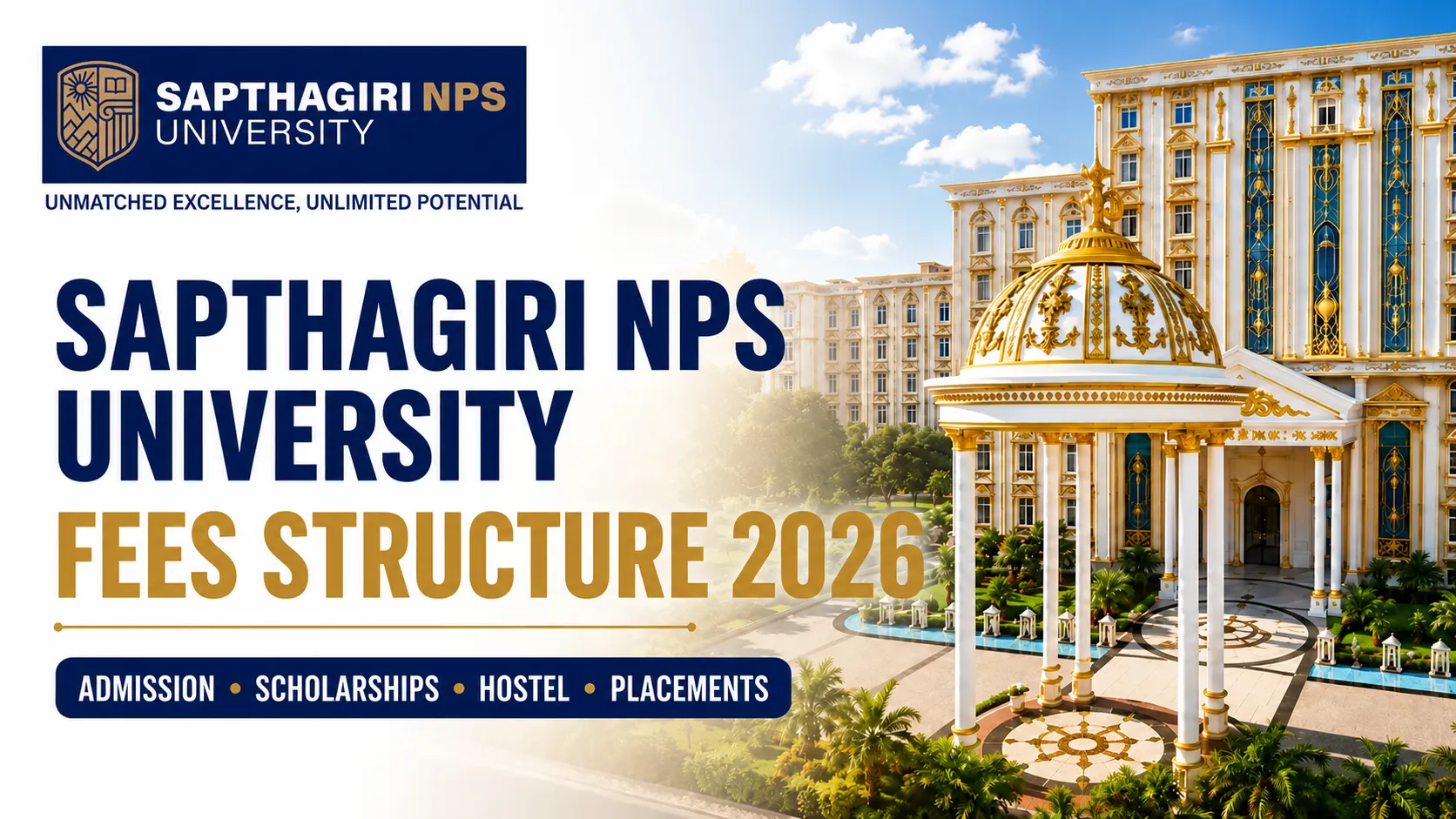 Sapthagiri NPS University Fees Structure 2026 | Course-Wise Fee Details