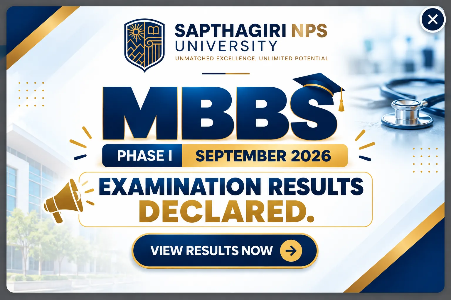 MBBS Phase I – September 2026 Examination Results Announced