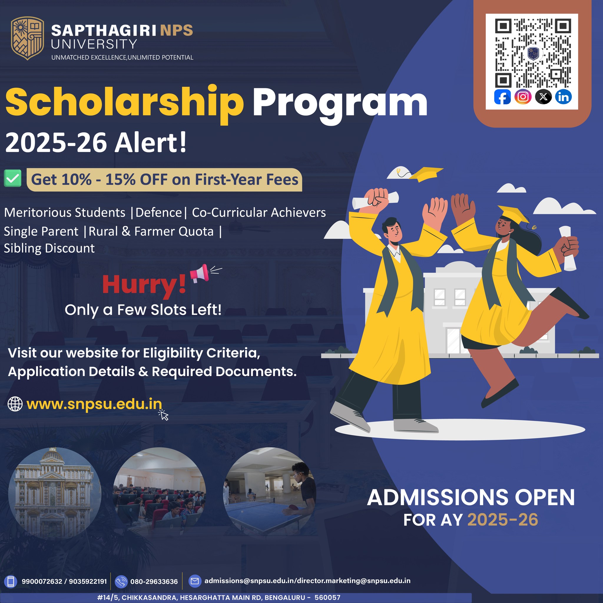 Sapthagiri NPS University Scholarship